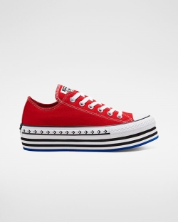 Converse Logo Play Chuck Taylor All Star Női Platform Fekete/Piros/Fehér | UHOWMIG-HU